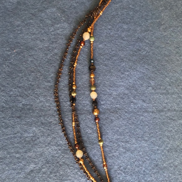 Beaded necklace and bracelet. Each have multi strands. Sterling silver clasp - Picture 9 of 10